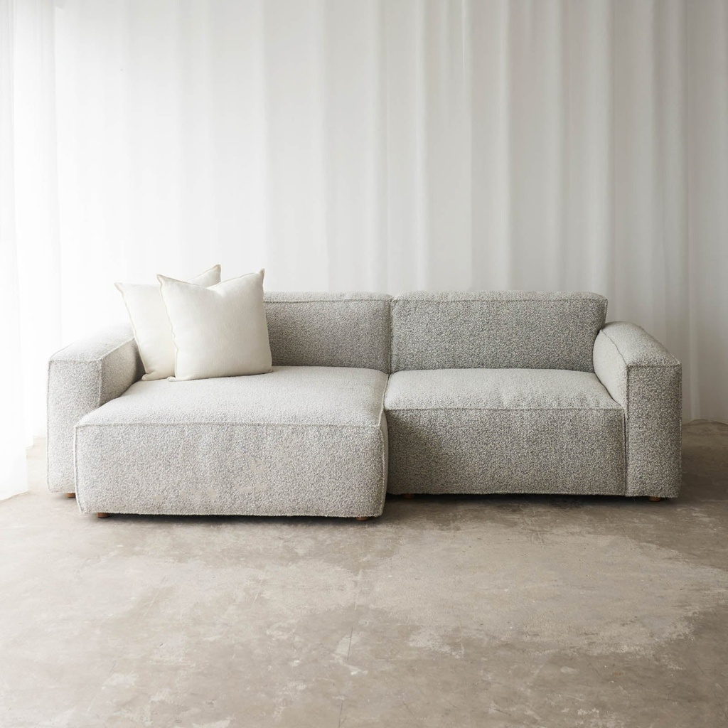 Baker Fabric L Shape Sofa Salt Papper 248cm