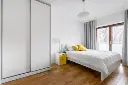 Dressing en I avec portes blanche coulissante
