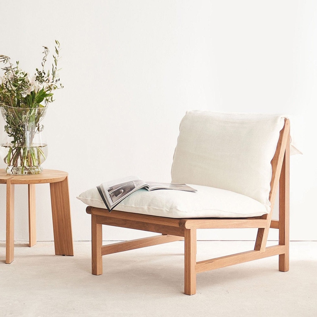Cantaloupe Fabric Armchair Ivory