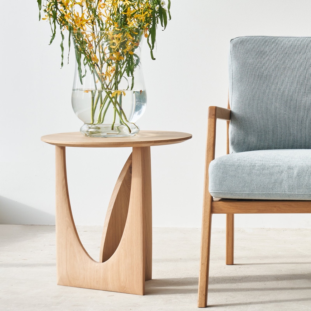 Geometric Side Table Oak - Natural