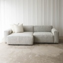 Baker Fabric L Shape Sofa Salt Papper 248cm