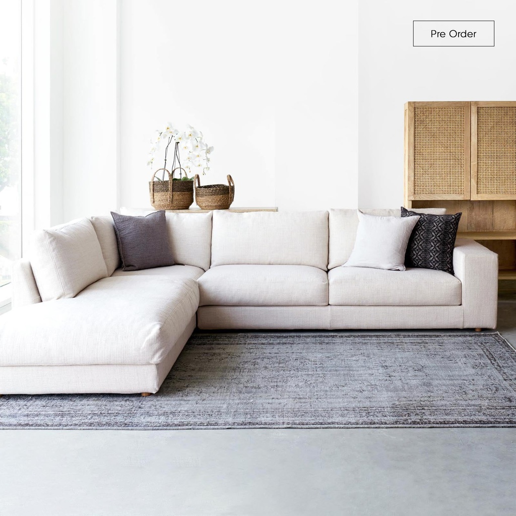 Hansen L Shape Sofa Bespoke LeatherFabric 299cm