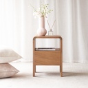 Tegan Bedside Table Teak 55cm